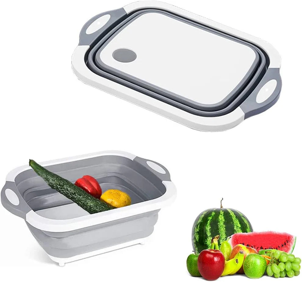 Folding Drainable Kitchen Cutting Board 2 in 1