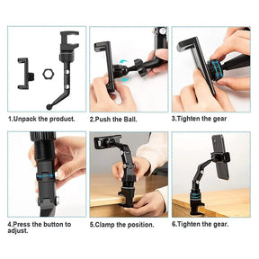 MULTIFUNCTIONAL REARVIEW MIRROR MOBILE PHONE HOLDER