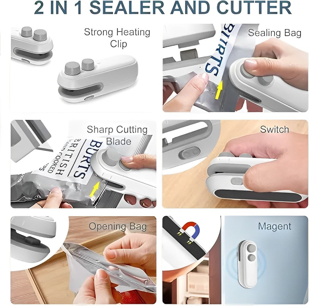 Mini Portable Sealing and Cutter Machine 2 in 1