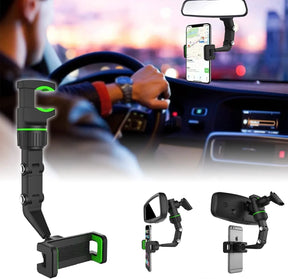 MULTIFUNCTIONAL REARVIEW MIRROR MOBILE PHONE HOLDER