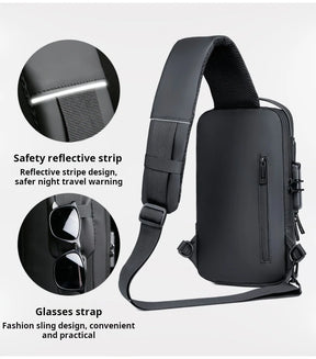 Crossbody Anti-theft Backpack With Password Lock