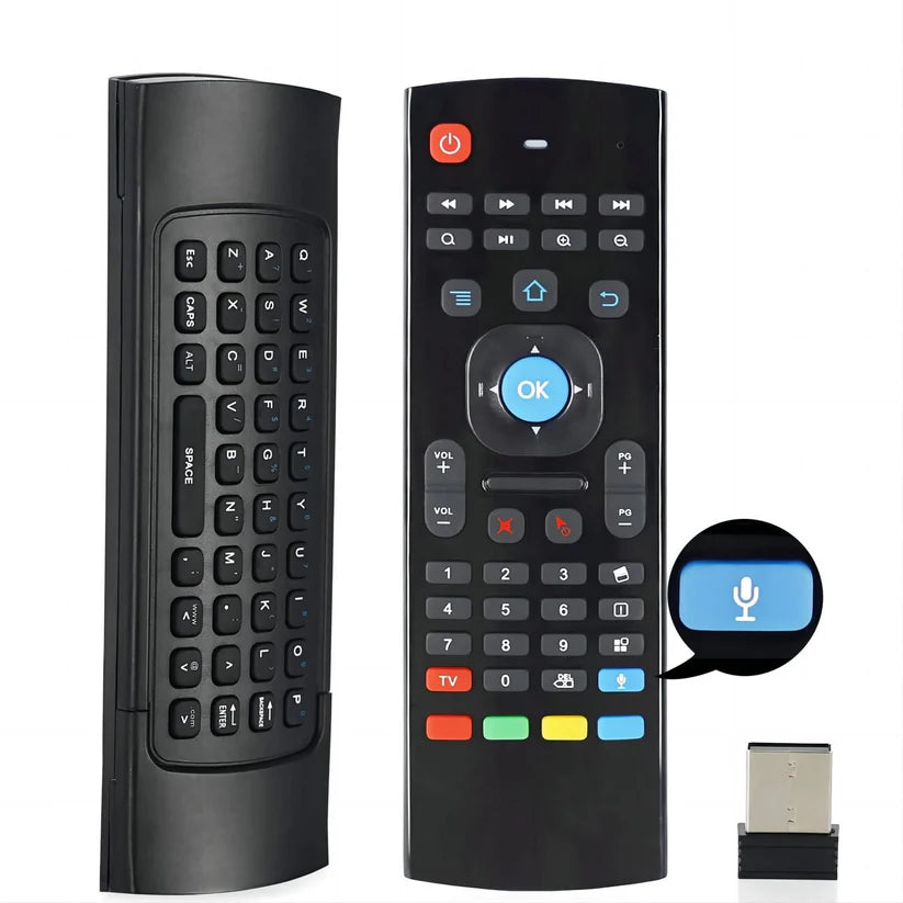 Air Mouse – Wireless Remote with Keyboard for Smart TV, Laptop, PC, and Android Devices